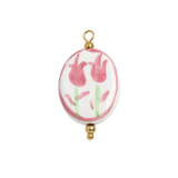 Porcelain Oval Pink Tulip II