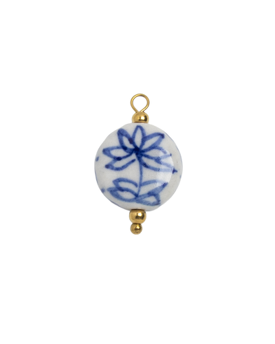 Porcelain Round Blue Bead