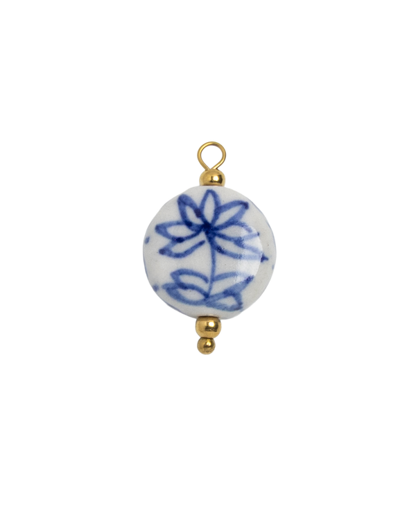 Porcelain Round Blue Bead