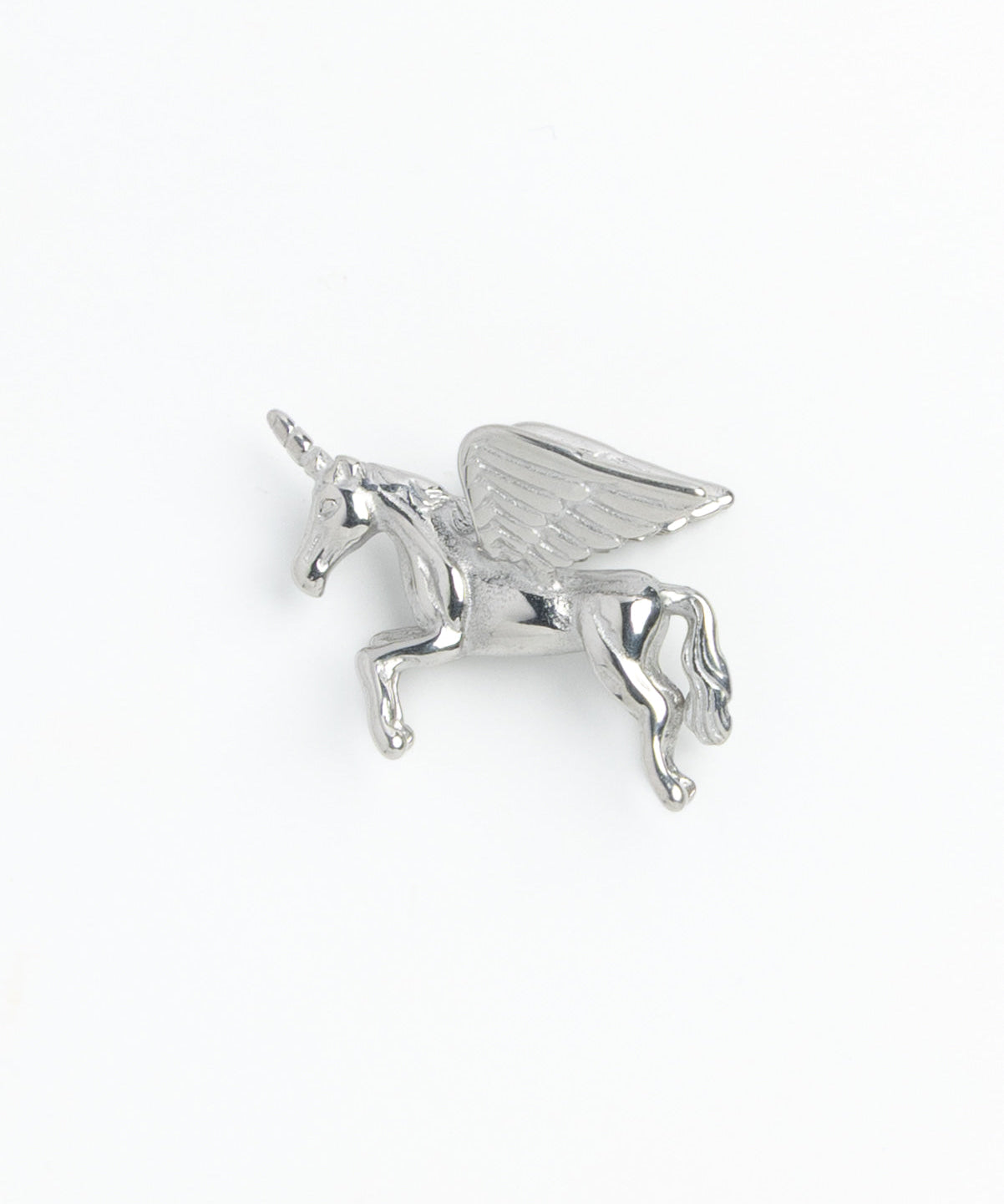 Silver Charm Winged Unicorn