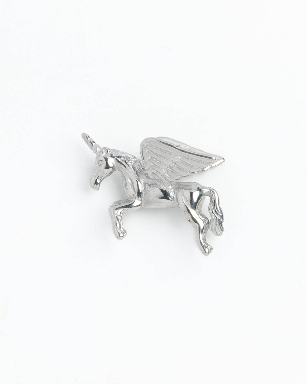 Silver Charm Winged Unicorn