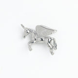 Silver Charm Winged Unicorn