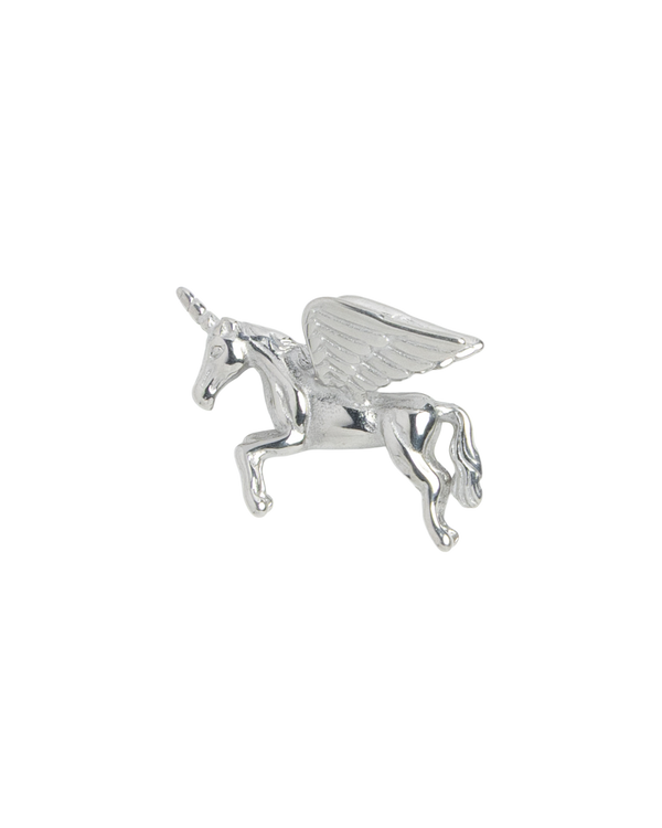 Silver Charm Winged Unicorn