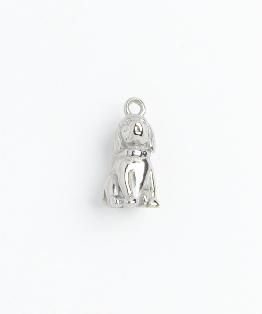 Silver Charm Sitting Puppy