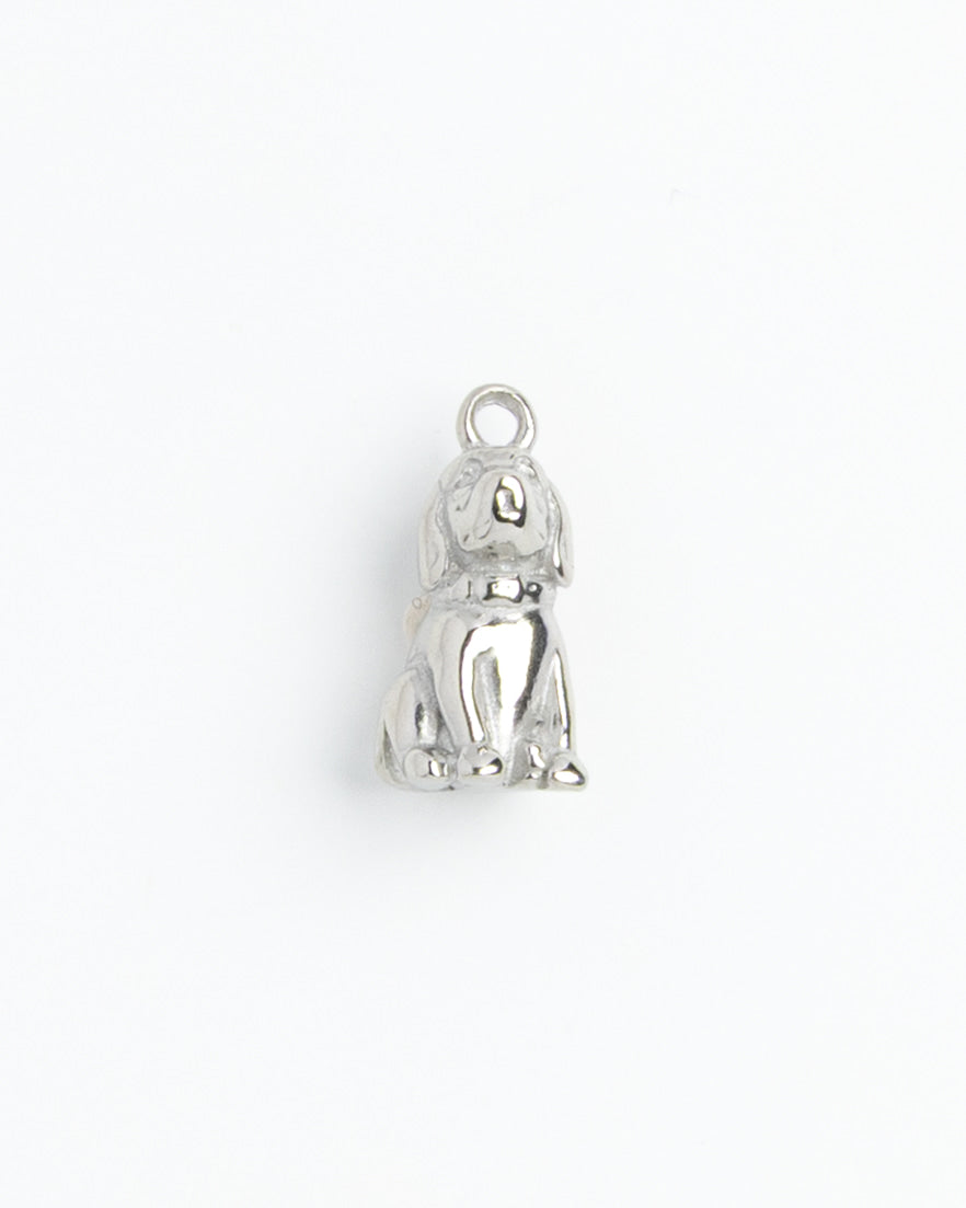 Silver Charm Sitting Puppy