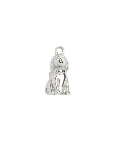 Silver Charm Sitting Puppy