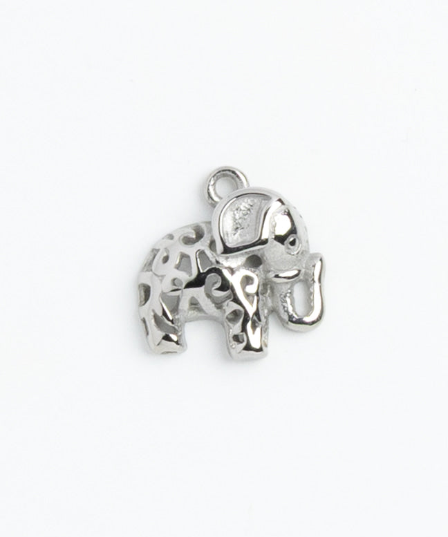 Silver Charm Filigree Elephant