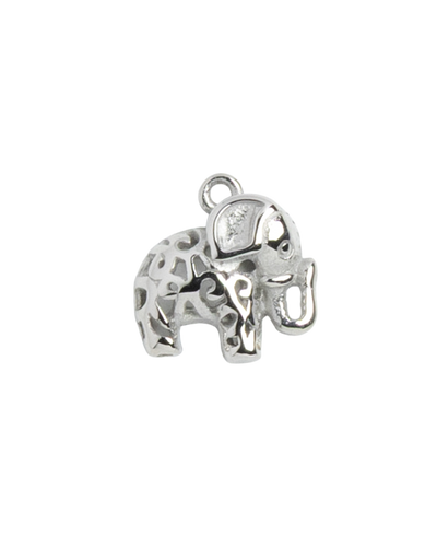 Silver Charm Filigree Elephant