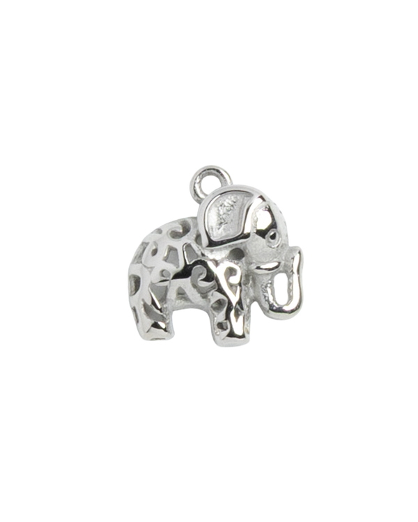 Silver Charm Filigree Elephant