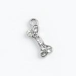 Silver Charm Rhinestone Bone