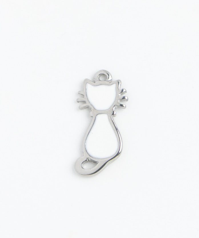 Silver Charm White Cat