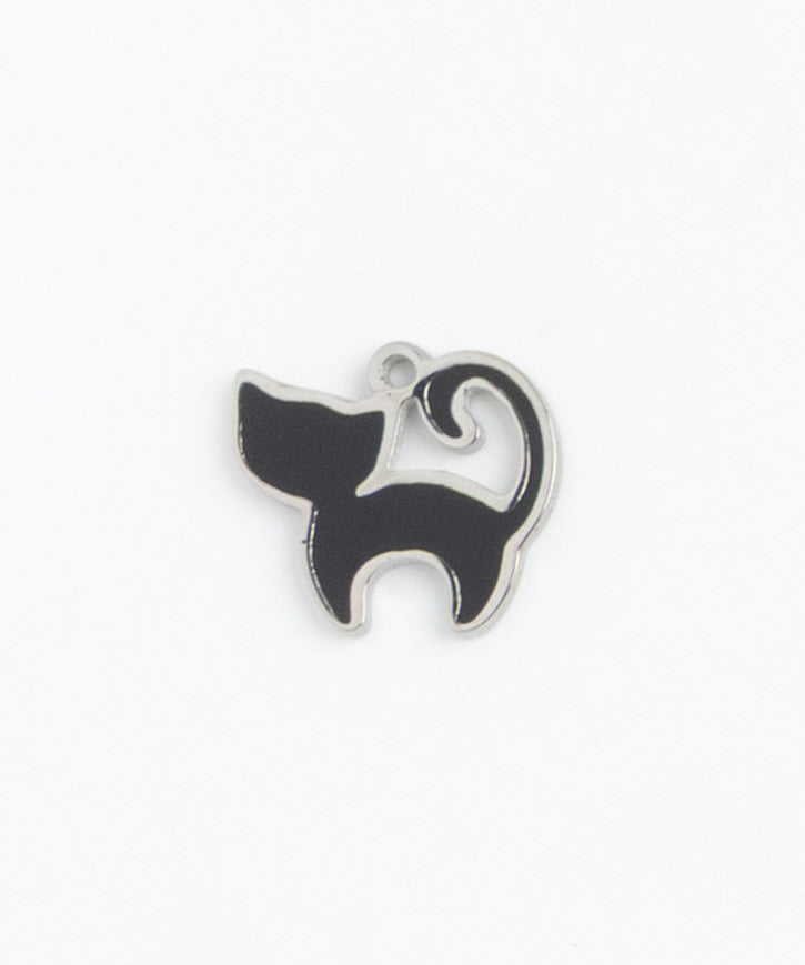 Silver Charm Black Kitty