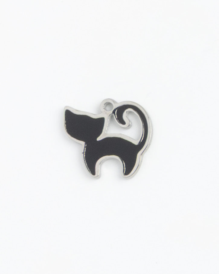 Silver Charm Black Kitty