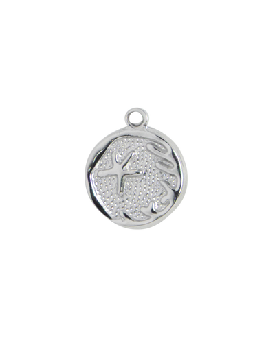 Silver Charm Snake Medallion