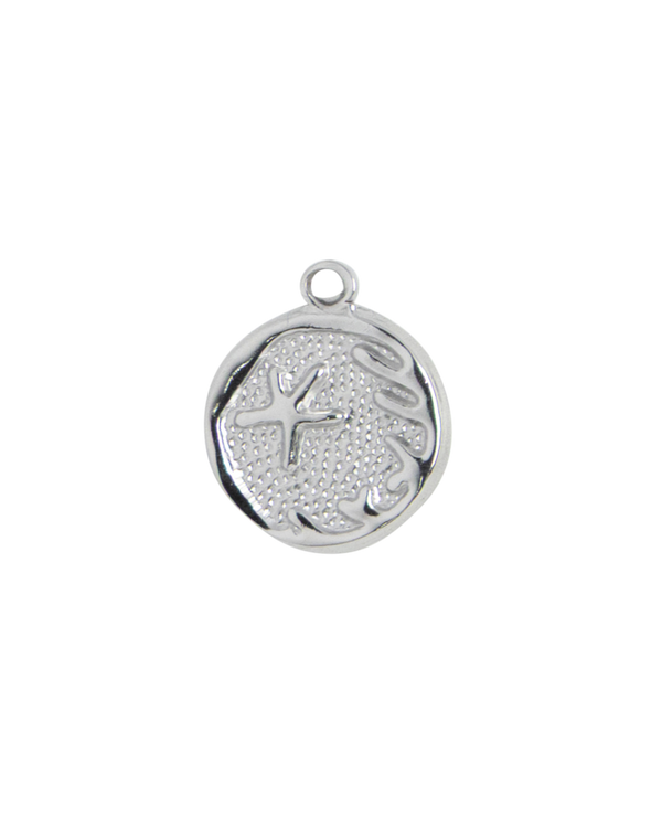 Silver Charm Snake Medallion