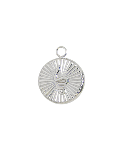 Silver Charm Snake Medallion