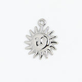 Silver Charm Sun and Moon Face