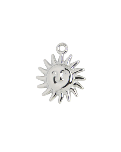 Silver Charm Sun and Moon Face