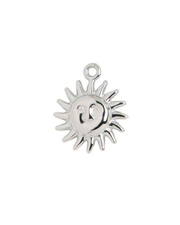 Silver Charm Sun and Moon Face