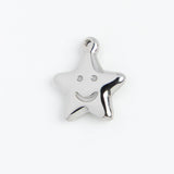 Silver Charm Smiley Star