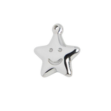 Silver Charm Smiley Star