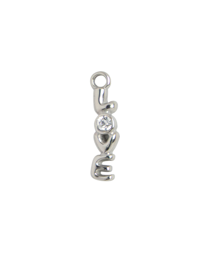 Silver Charm Red Heart