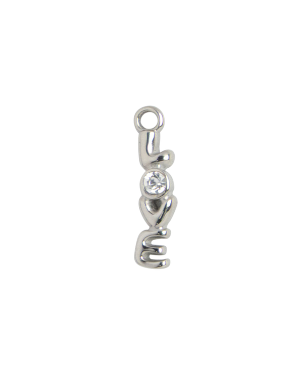 Silver Charm Red Heart