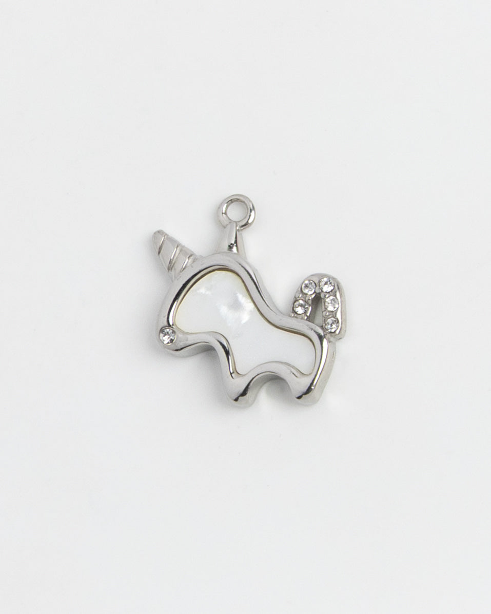 Silver Charm Pearl Unicorn