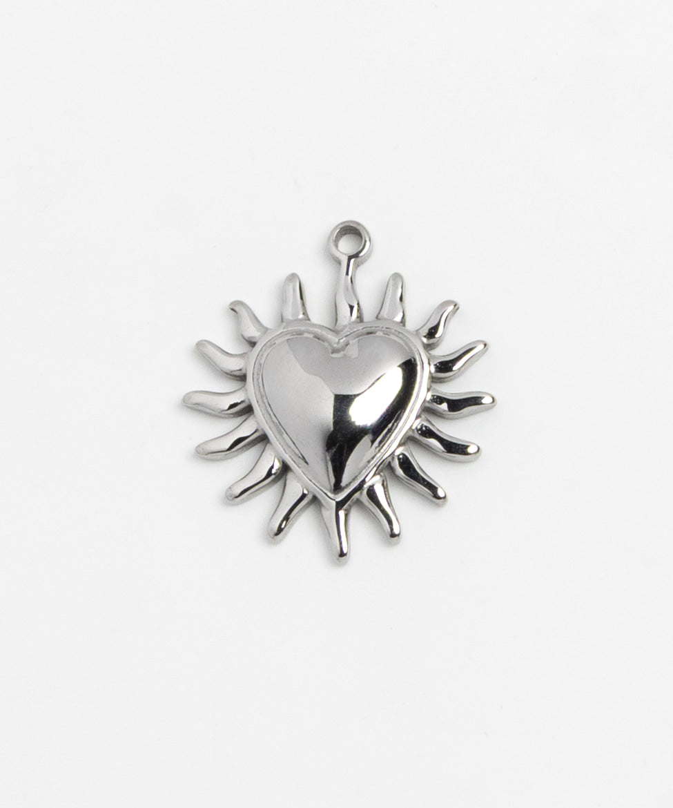 Silver Charm Radiant Heart