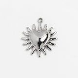 Silver Charm Radiant Heart
