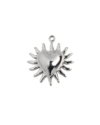 Silver Charm Radiant Heart