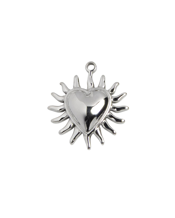 Silver Charm Radiant Heart