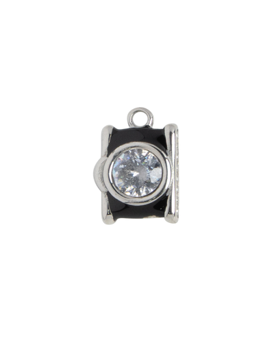Silver Charm Turquoise Heart