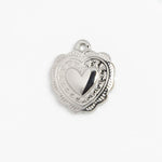 Silver Charm Vintage Heart