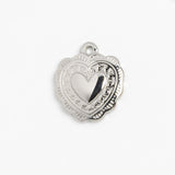 Silver Charm Vintage Heart