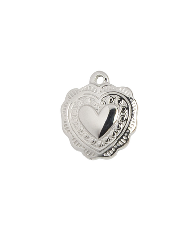 Silver Charm Vintage Heart
