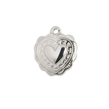 Silver Charm Vintage Heart