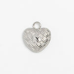 Silver Charm Woven Heart