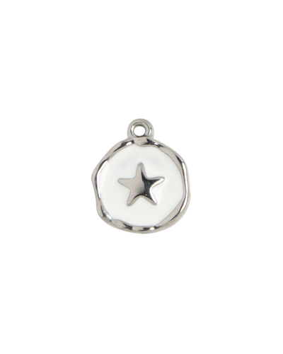 Silver Charm Crystal Heart