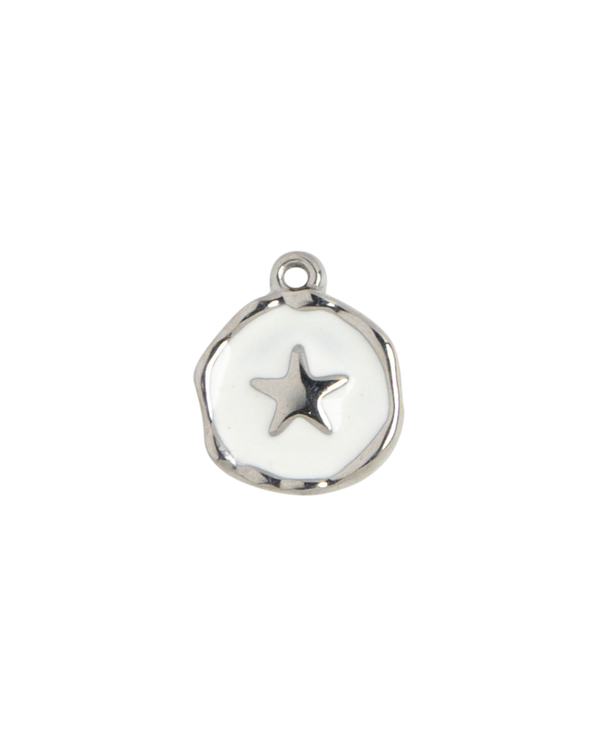 Silver Charm Crystal Heart