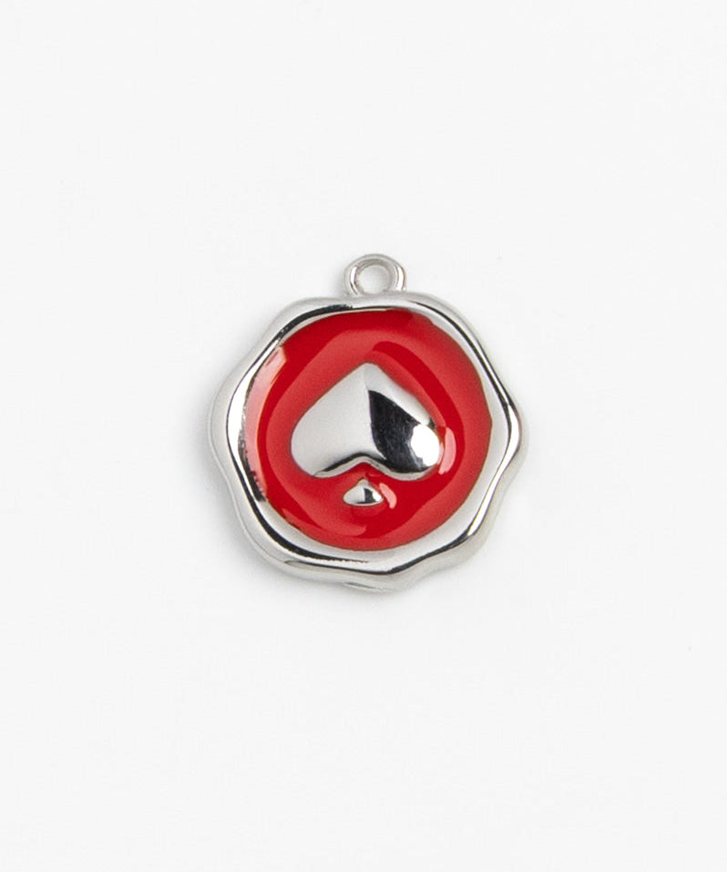 Silver Charm Heart Seal