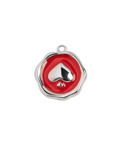 Silver Charm Heart Seal