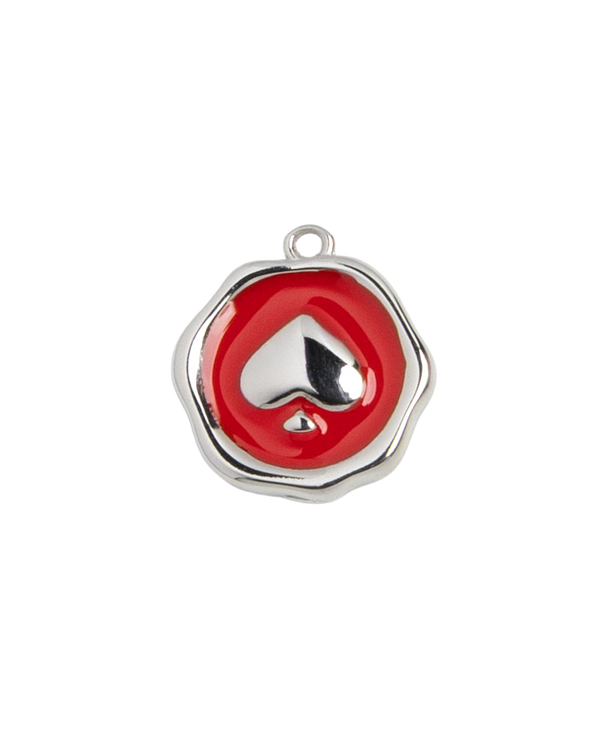 Silver Charm Heart Seal