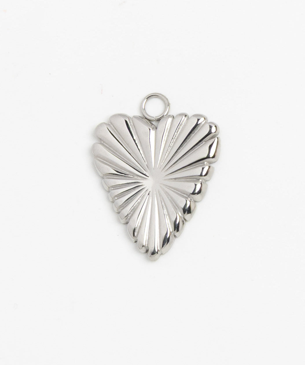 Silver Charm Sunburst Heart