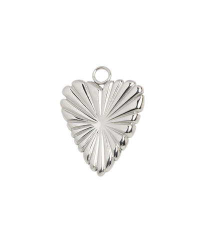 Silver Charm Sunburst Heart