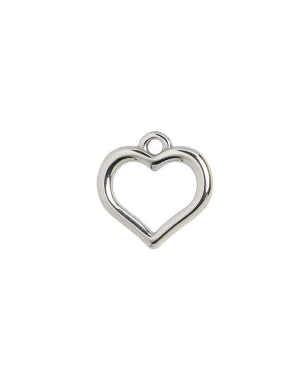 Silver Charm Open Heart