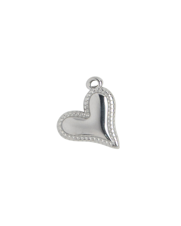 Silver Charm Ribbon Bow