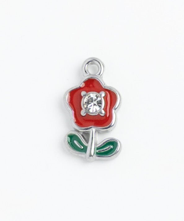 Silver Charm Red Flower