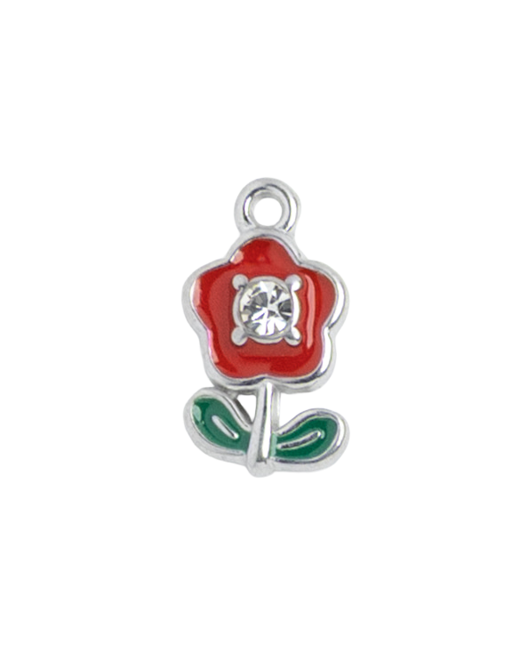 Silver Charm Red Flower