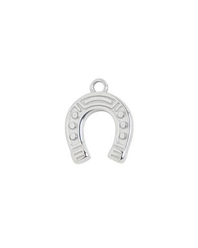 Silver Charm Horseshoe